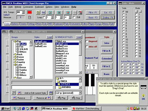 RMCA Realtime MIDI Chord Arranger Pro Screenshot